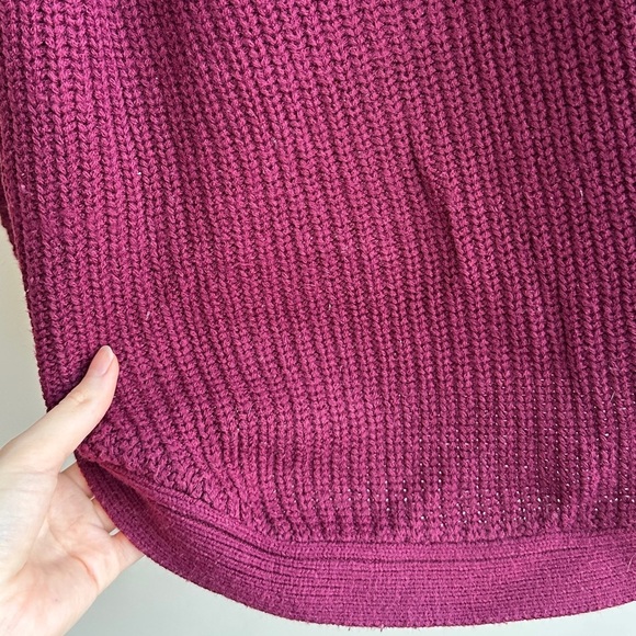 RDI Berry/Purple/Maroon Oversized Knit Cozy Sweater, Leggings Sweater, Size XL - Picture 14 of 15